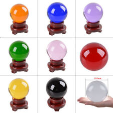 Big 100mm Crystal Ball Natural Color Solid Sphere Healing Ball Venue Decor Stand picture