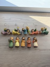 Vintage Anri Ferrandiz - Set of 5 Angel Ornaments & 5 Mini Angel Figurines picture