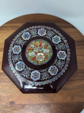 Vintage Chinese Lacquer Inlaid Mother of Pearl 