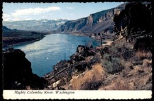Mighty Columbia River Washington WA Wenatchee By William Gilibugh UNP Postcard picture