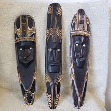 Vintage MEI SPIRIT OF THE NAMES Wooden Wall MASK Iatmul Tribe PAPUA NEW GUINEA picture
