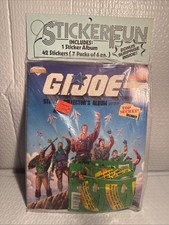 Lot/Vintage 1986 GI JOE Cartoon Diamond/Panini Hasbro Album Book+7 Sticker Packs picture