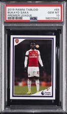 2019 PANINI TABLOID PREMIER LEAGUE #64 BUKAYO SAKA PSA 10 picture