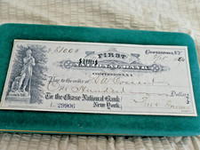 1890 First National Bank Cooperstown NY Canceled Check #29906 $100 DOLLARS picture