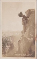 RPPC Postcard Overhanging Rock Glacier Point Yosemite CA  picture