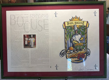 Vintage Paul Bocuse French Menu Signed And Framed picture