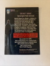 1995 Topps Finest Chromium X-Files promo Mulder and Scully trading card TXFM 1 picture