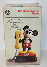 MICKEY MOUSE touch dial vintage 1980 BELL telephone in box picture