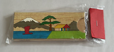 Vintage Japan Magic Disappearing Coin Trick Wooden Slide Box picture