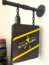 Johnnie Walker Black Label Bar-Style Hanging Sign - 3D Printed picture