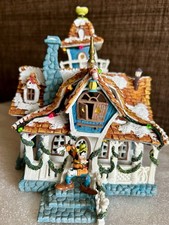 VTG Disney Toontown Goofys Bounce House Light Up Christmas Village Original Box picture