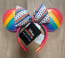 NWT Disney Pride Collection 2020 Mickey Minnie Mouse Ears Headband Rainbow Bow picture