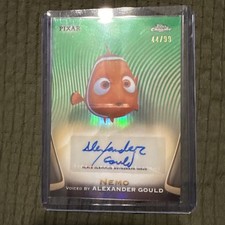 2025 Topps Chrome Disney NEMO Green Auto /99 Voice Actor Alexander Gould picture