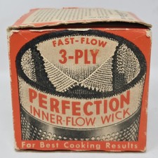 Vintage Perfection Inner Flow Wick 3 Ply NOS Open Box Kerosene Stove Heater picture
