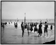 Photo:Surf Bathing Beach Scene ca 1900 picture