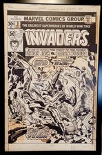 Invaders #9 WWII by Jack Kirby 11x17 FRAMED Original Art Poster Marvel Comics picture
