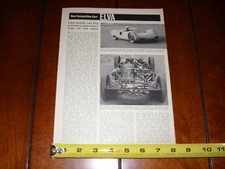 1962 MARK VI ELVA 1100 RACE CAR - ORIGINAL VINTAGE ARTICLE picture