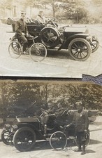 c1915 New York City Patrolman On Pope Bicycle J.P. Burns Photo Bronx NY DAMAGED picture