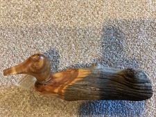 Rustic Cedar Fence Post Duck Carving picture