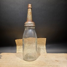 1930s Style Glass Texaco Oil Bottle w Spout picture