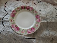 Antique PS, Porzellanfabrik Schonwald, Germany Plate With Pink Roses, 7.5
