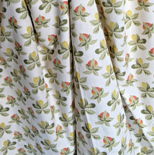 Vintage Laura Ashley Fabric 1987 Yardage UK Print Floral Small Scale Fruit picture