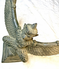 Vintage Thai Bronze Garuda Statue 9” - Lost Wax Cast Phra Krut Phraya picture