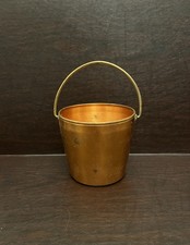 Vintage West Bend Solid Copper Bucket with Brass Handle 5” picture