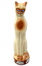 Ezra Brooks Rare Vintage 1969 Katz Cat Ceramic Decanter Bottle Empty 15 in Tall picture