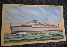 Ship S.S. Princess Anne Ferry Boat linen postcard Virginia  picture