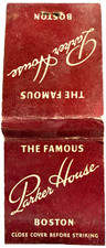 1950s The Famous Parker House Hotel Matchbook Vintage Boston Massachusetts picture