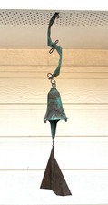 Vintage Paolo Soleri Arcosanti Brutalist Bronze Wind Bell Chime Great Patina MCM picture