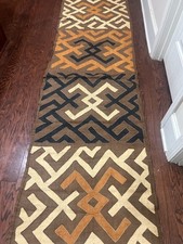 genuine 11 feet African (Congo) Kuba Raffia cloth fabric, natural woven handmade picture