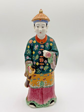 ANTIQUE CHINESE FAMILLE ROSE PORCELAIN MAN WITH SWORD FIGURINE 18