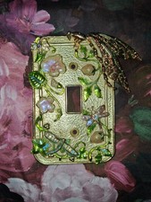Kirks Folly 3D enameled metal dragonfly plate cover Enchanting Home Collection. picture