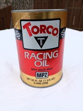 Vintage Torco Racing Oil With Liquid Moly MPZ, Quart Can, Full  picture