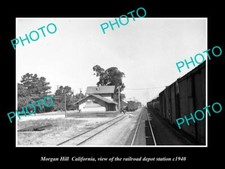 OLD 8x6 HISTORIC PHOTO OF MORGAN HILL CALIFORNIA RAILROAD DEPOT STATION c1940 picture