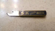 1930's S-K lager beer sliding bottle opener ST. LOUIS, MISSOURI picture