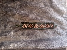 Vintage Hand Made Navajo Style Seed Glass Bead Bracelet Native American Rare picture