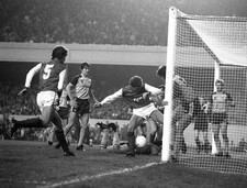 Arsenal's Tony Adams shoots into Sunderland's net off colleague Co- Old Photo picture