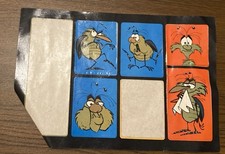 Vintage 70s Raid Promo Stickers CAPTAIN RAID & Cartoon Bugs Commercial Spray picture