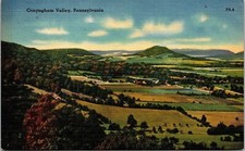 Conyngham Valley Pennsylvania PA Linen Postcard Unposted Vintage Aerial View picture