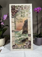 Antique 1914 Raphael Tuck & Sons ROCK OF AGES Advertising Calendar Poster RARE picture