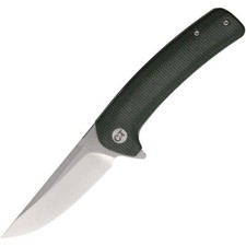 Coeburn Tool Clinch Linerlock Green Micarta Folding M390 Pocket Knife 002 picture