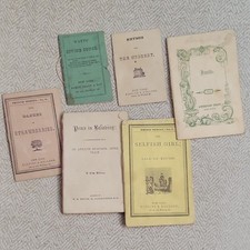 Lot of 6 Antique Pre-1920 Booklets: Watts' Divine Songs, Rhymes, Janette + picture