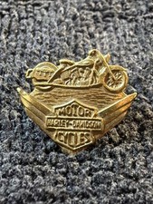 Vintage 50's Brass Harley Davidson Motorcycle Panhead Lapel Pin picture