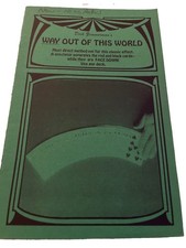 Vintage 1992 Way Out Of This World Dick Zimmerman Magic Trick Instruction Book picture