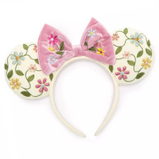 Disney Parks Baublebar Minnie Mouse Floral Ear Headband Spring Flowers picture