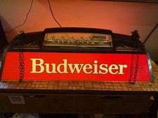 VINTAGE Budweiser World Champion Clydesdale Team Pool Table Light Bar Sign picture