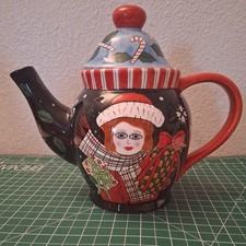 Vtg Ganz Susan Paley Bella Casa Holiday Teapot Christmas. Read description.  picture